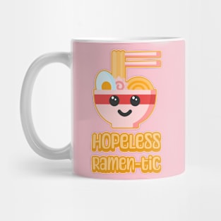 Hopeless Ramen-tic! Cute and Punny Ramen Cartoon Mug